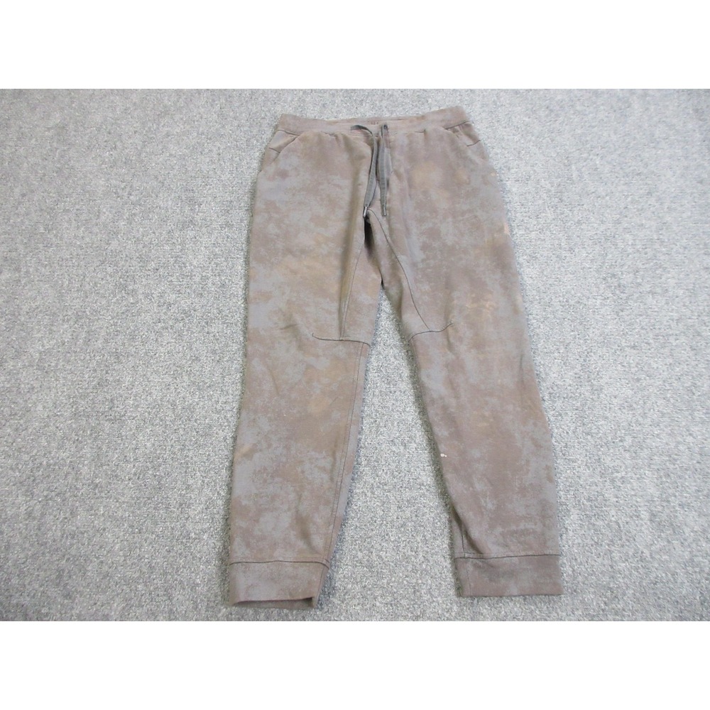 Lululemon City Sweat Pants Mens Large Brown Joggers Elastic Waist‎ Drawstring